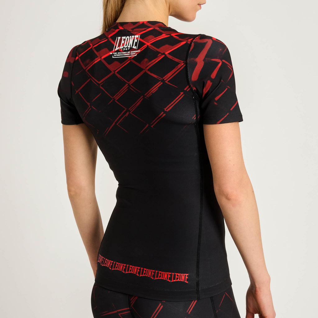 RASHGUARD MANICA CORTA DONNA MMA CAGE