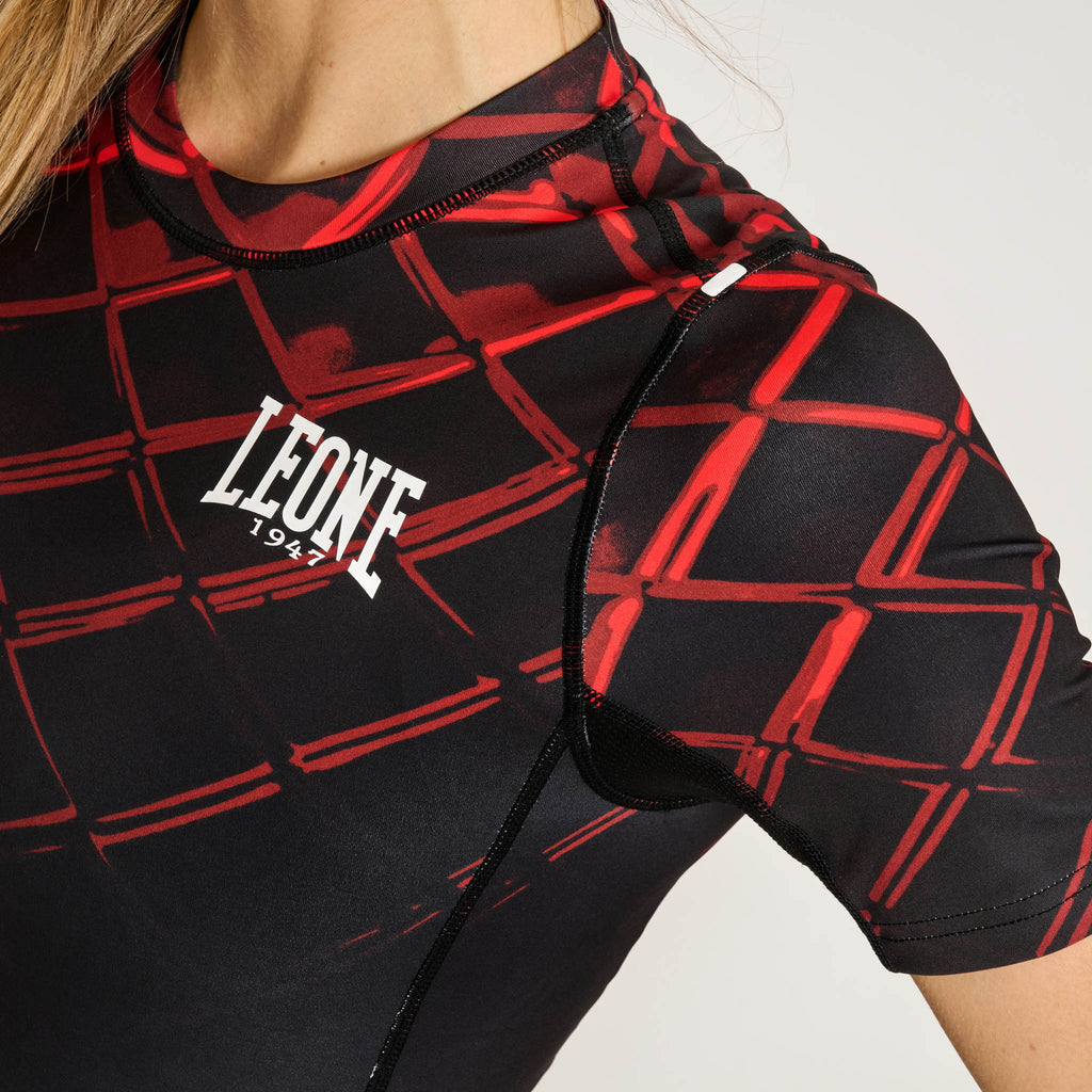 RASHGUARD MANICA CORTA DONNA MMA CAGE