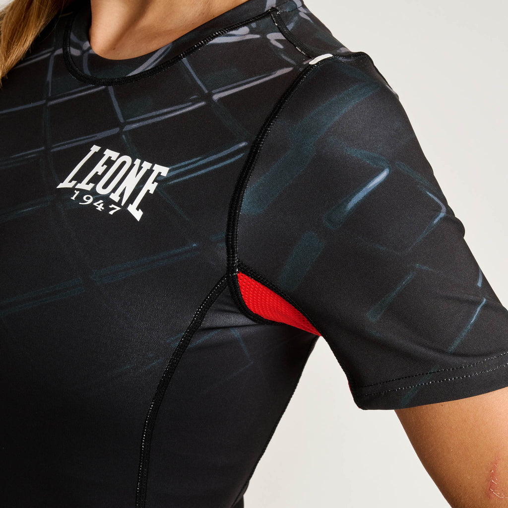 RASHGUARD MANICA CORTA DONNA MMA CAGE